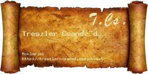 Treszler Csanád névjegykártya